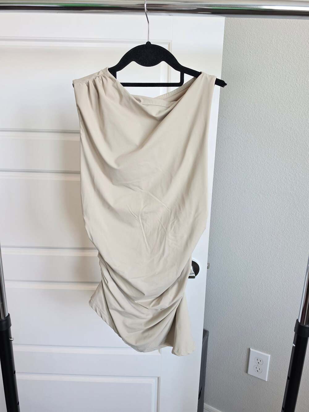Princess Polly Ruched Beige Top size S